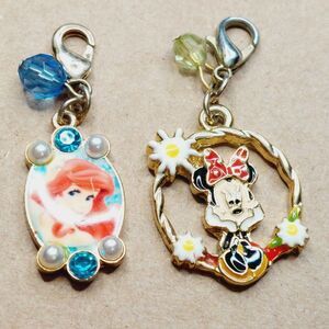 Disney Charms 2 Pieces Minnie Mouse Ariel